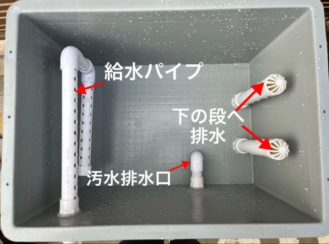 水槽用沈殿物理生物一体型濾過槽　外部式濾過装置器　アクアリウム水槽濾過フィルター