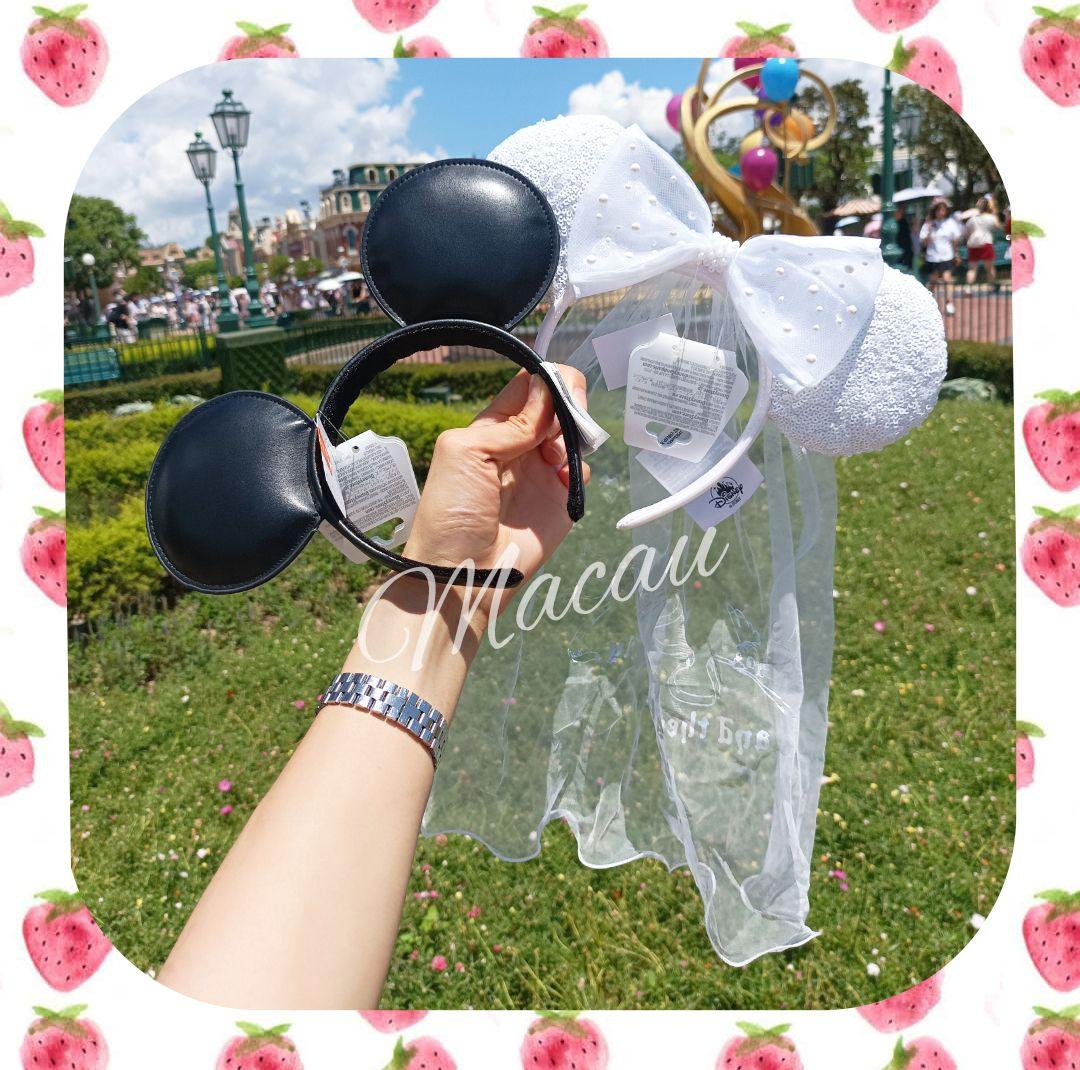 香港ディズニー★ ミッキー&ミニー ウェディングペアカチューシャ