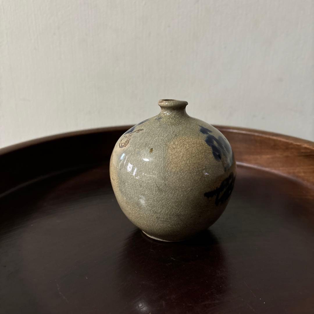 古瀬戸　丹波油壷　古伊万里　江戸時代 小壺 花器 民藝 検:白洲正子李朝