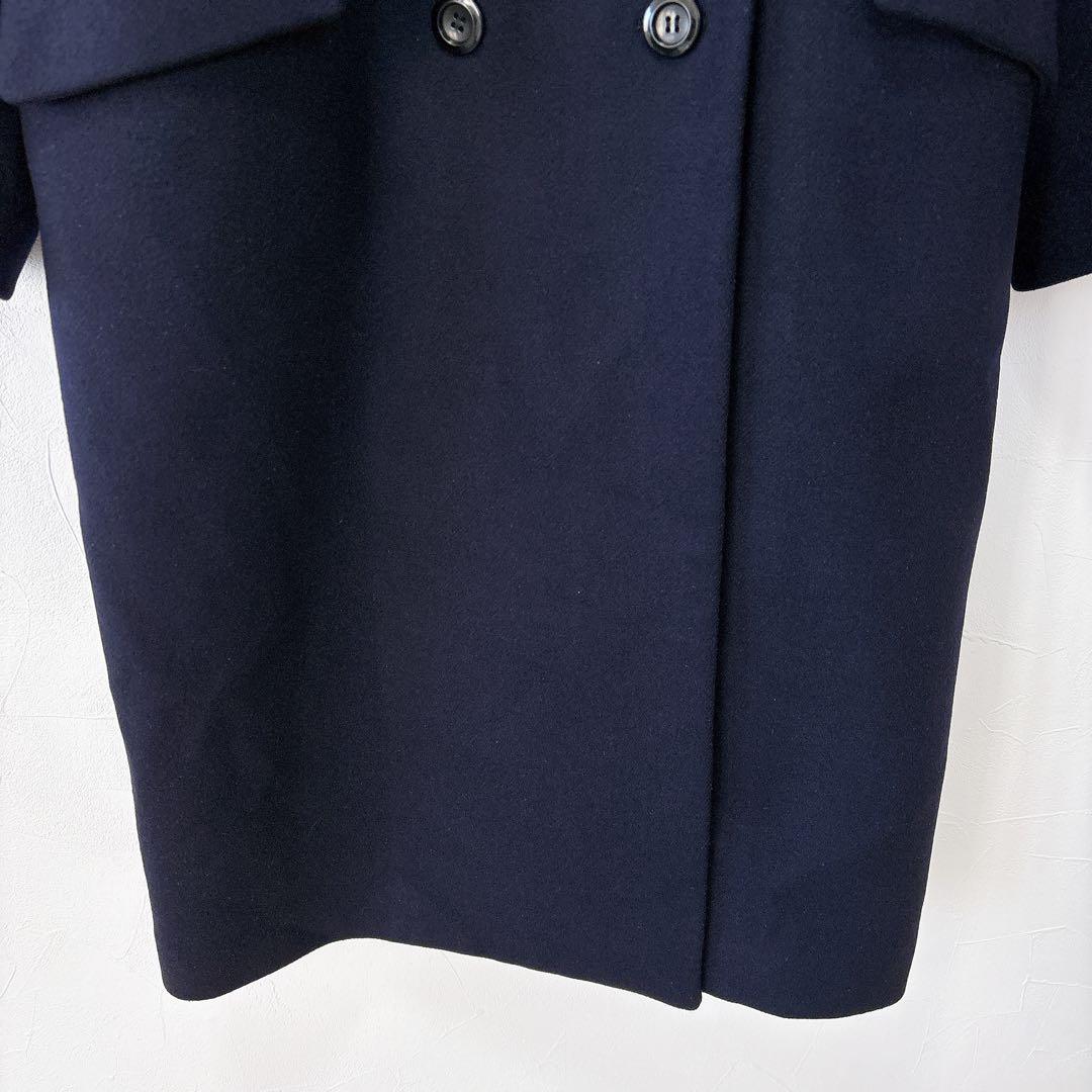 フレームワーク ハミルトン ラムウール ダブルチェスターコート 38 ネイビー