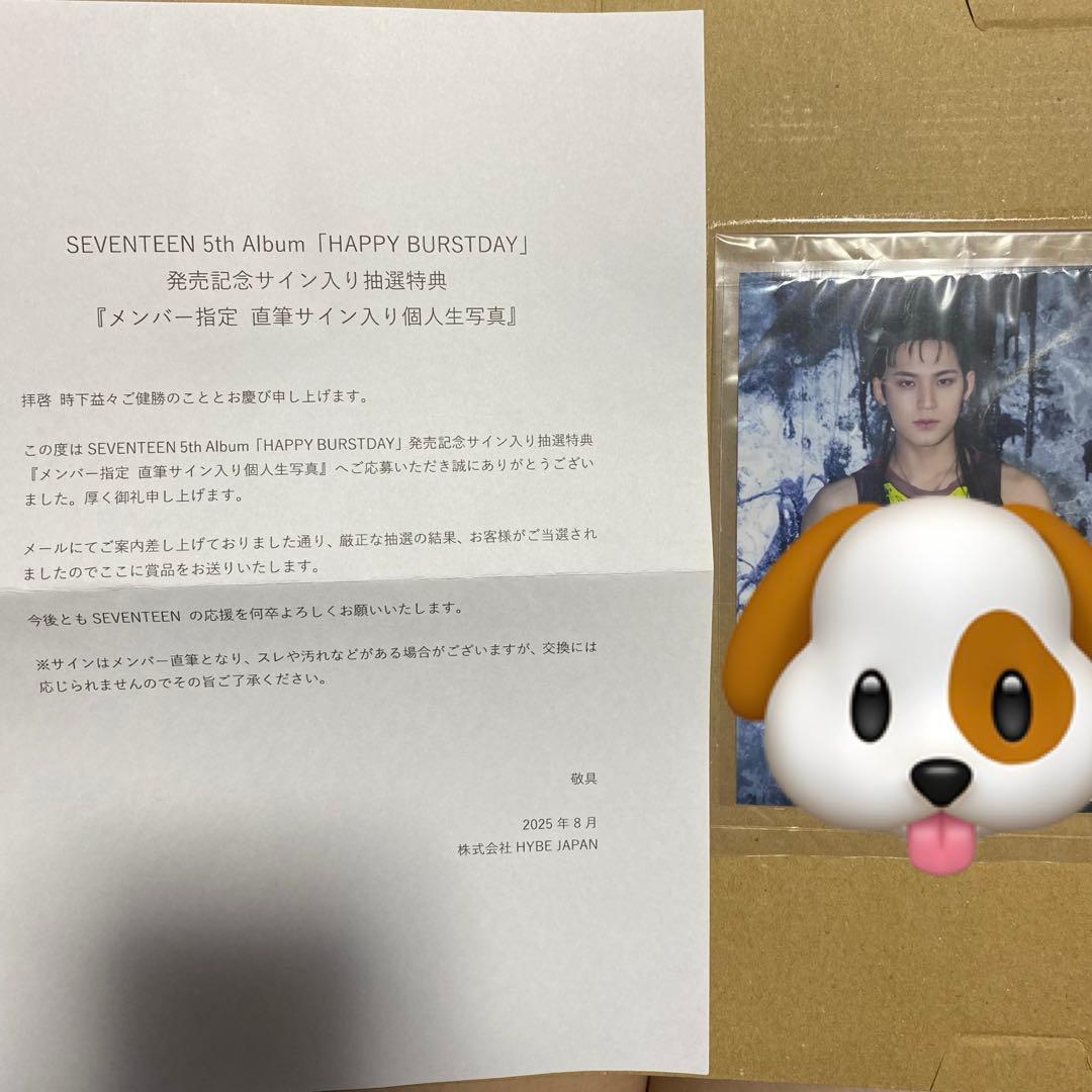 SEVENTEEN HAPPY BURSTDAY 直筆サイン　ミンギュ