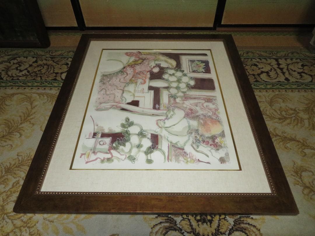 ◆ サージ・マルジス（Serge Marjisse）　水彩　「シャンパン」 ◆