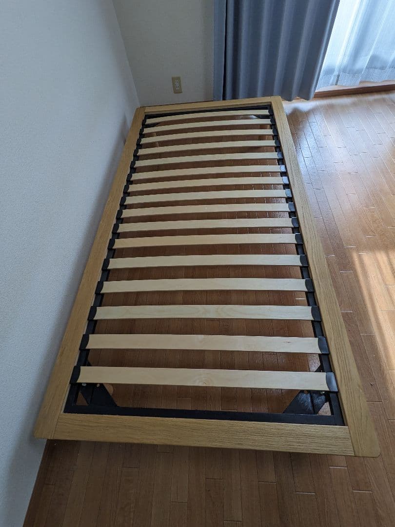 Reyさま専用 無印良品　シングルベッドフレーム 　オ−ク材