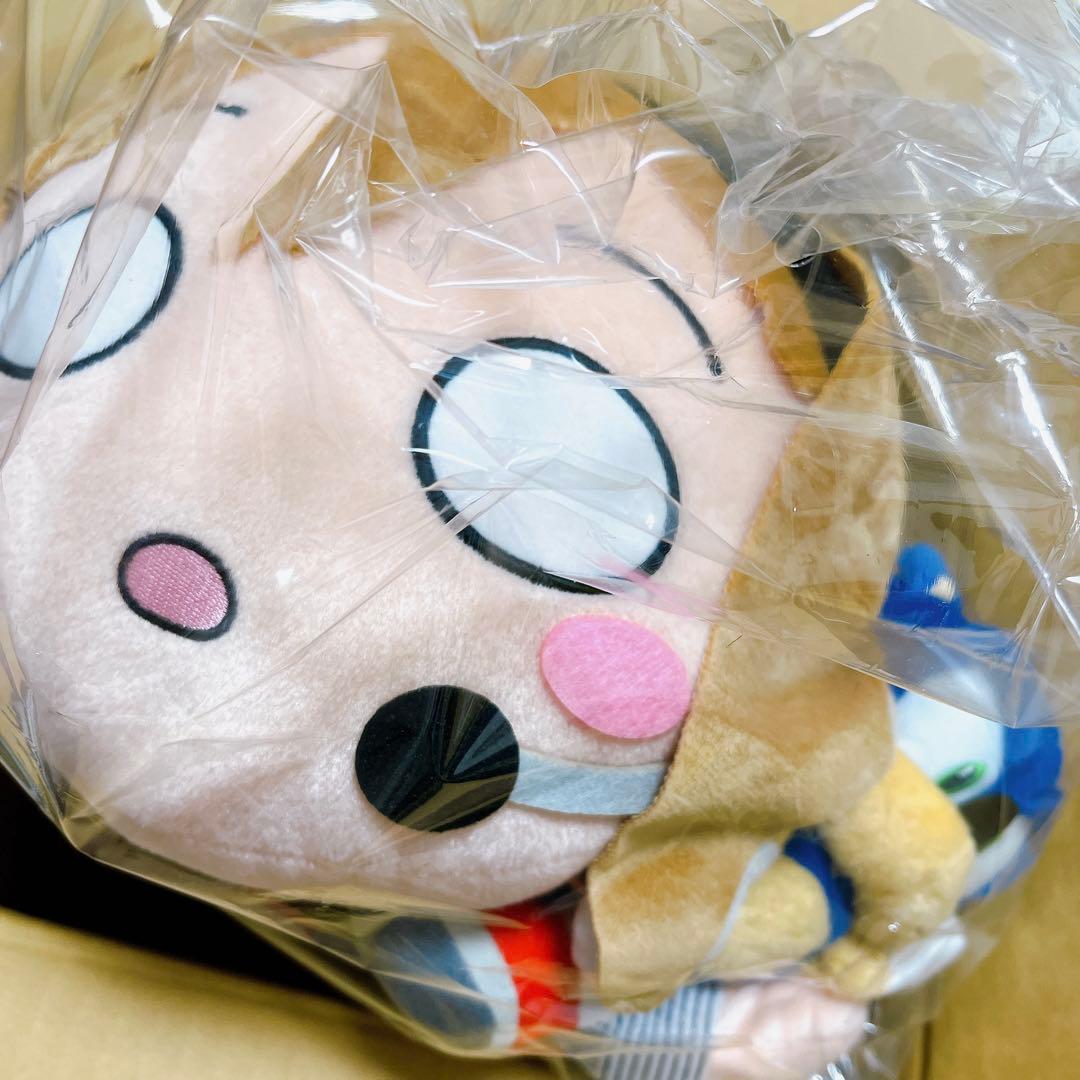 【新品未開封】ハイパージャンボ寝そべりぬいぐるみ　花丸&ソニック