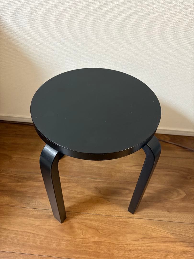 【最終価格】Artek スツール E60 ブラック ラッカー 4本脚