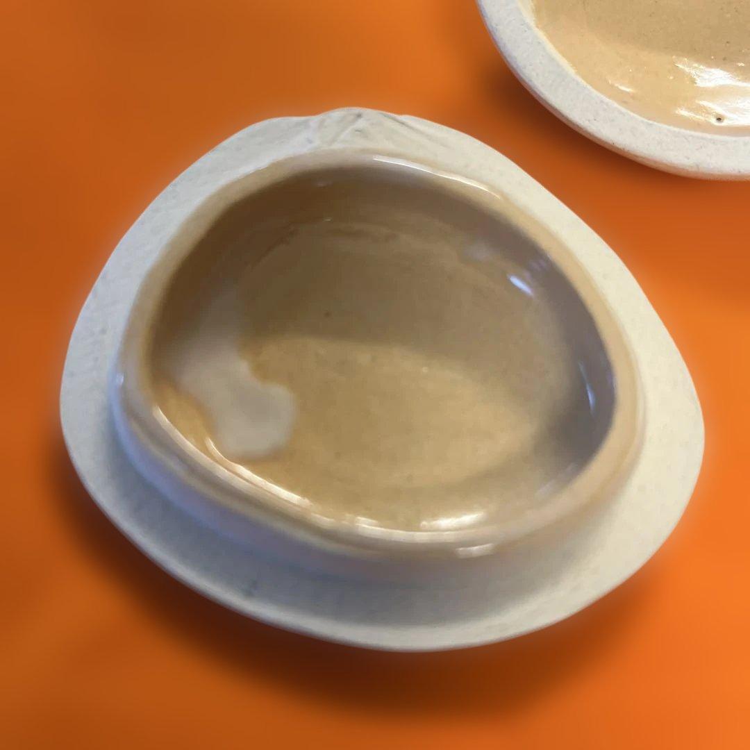 香合　萩焼　十二代　田原陶兵衛造　蛤香合　共箱