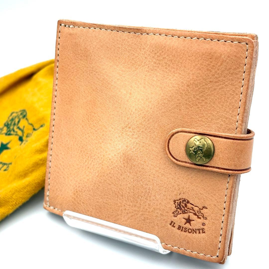 IL BISONTE イルビゾンテ 二つ折り財布　ヌメ　定番　ウォレット 美品