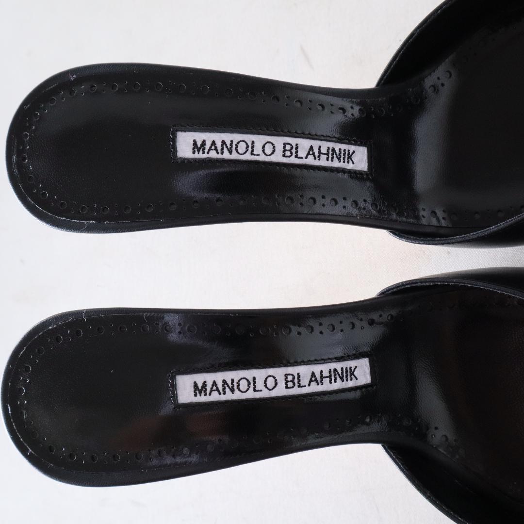 最終価格⭐︎未使用マノロブラニク　レザーミュールJADA 37.5/24.5cm