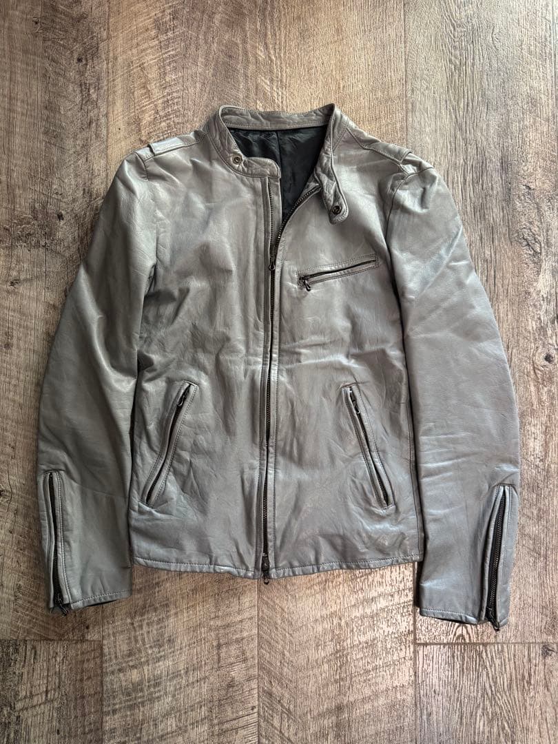 希少LITHIUM HOMME(リチウムオム)レザーライダースジャケット