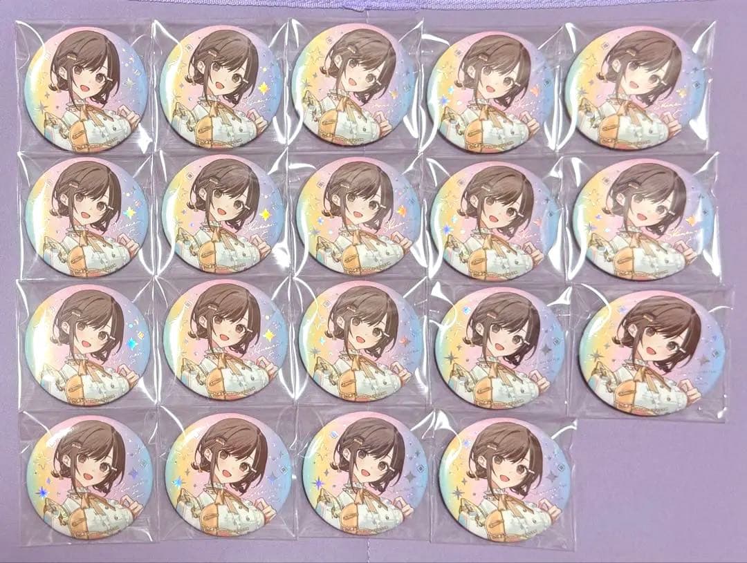 東雲絵名　プロセカ　感謝祭　オーロラ箔押し缶バッジ　19点セット