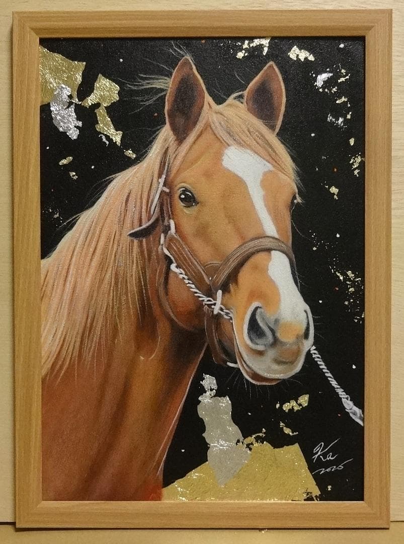 上鈴木正一 油彩画 B4『オルフェーヴル6』新作原画 超オススメの作品です!!!