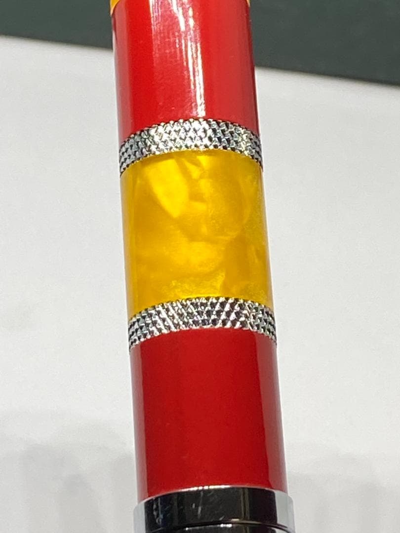 廃番・サンセット レッド柄アクリル樹脂軸！ モンテベルデ⑥／レガッタ/RB/美品