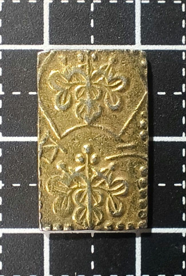 明治二分金 明治二分判金 本物 比重ok 止め分 古金銀