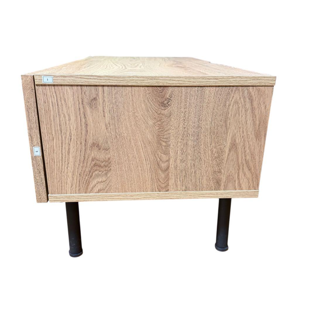 LOWYA テレビボード 幅80cm ラタン調 木製 ローボード