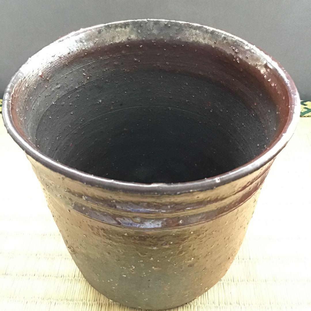 人間国宝　常滑焼棒ノ先建水　三代　山田常山　妙玄斎書付　栞　共箱　S181KS