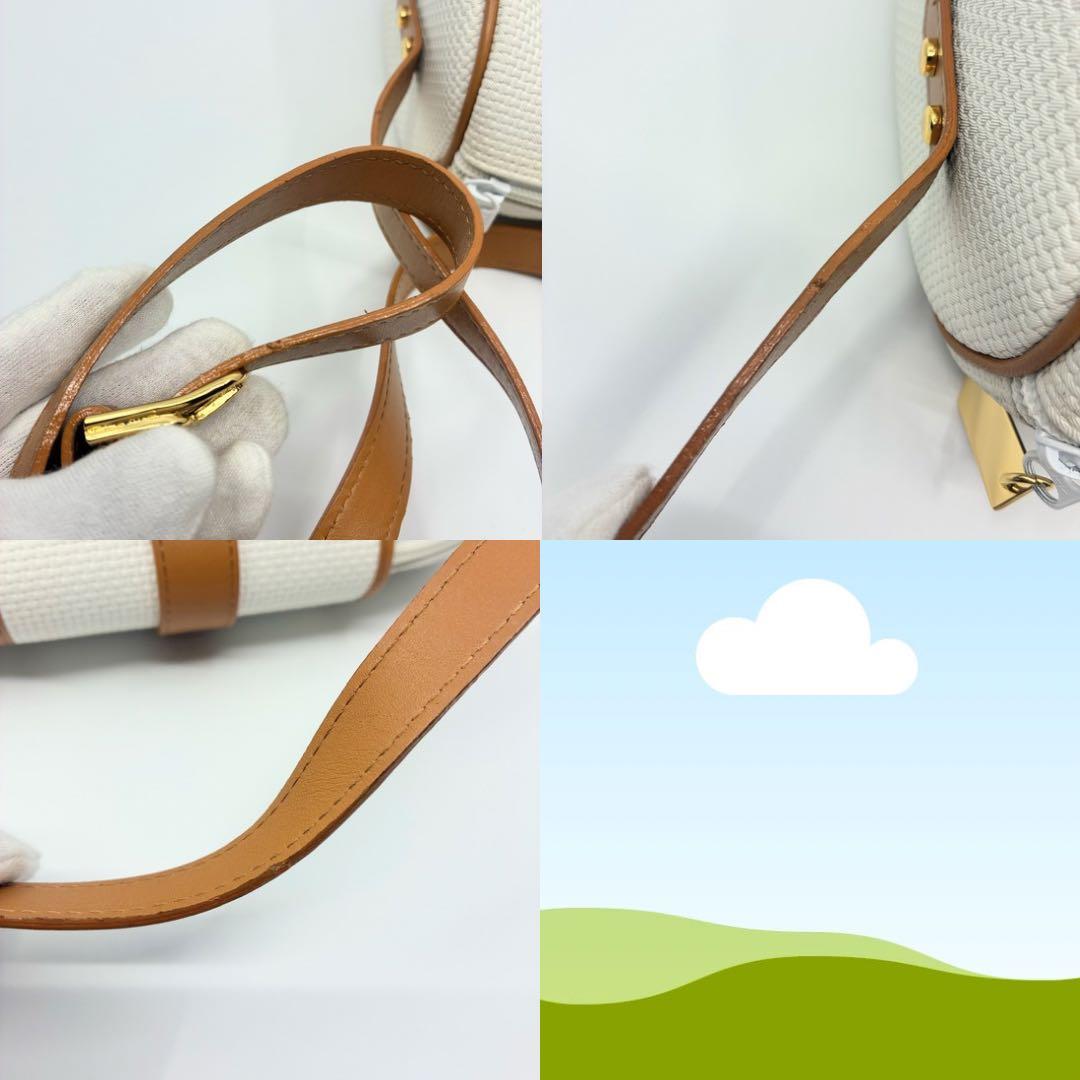 YSL イヴ・サンローラン 白 ホワイト ショルダーバッグ A1356A4