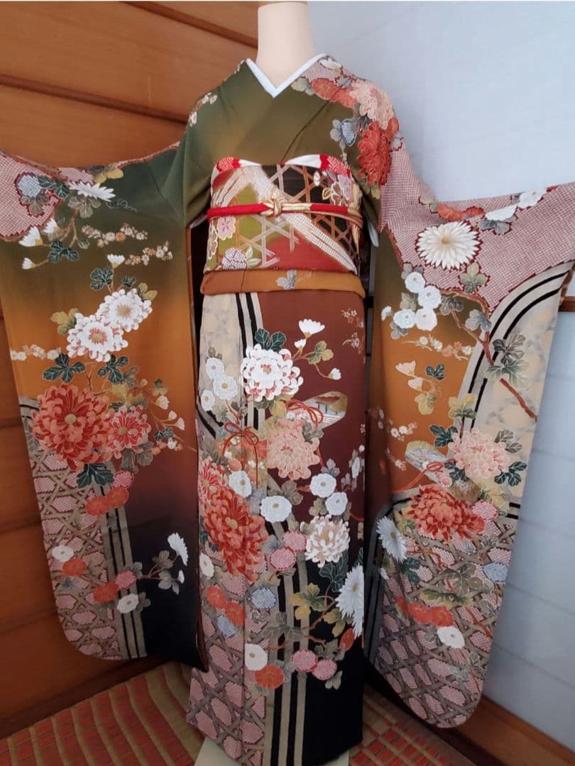 【1/12終了＊フルセット】振袖　袋帯　帯揚げ　帯締め　トールサイズ　お直し無料