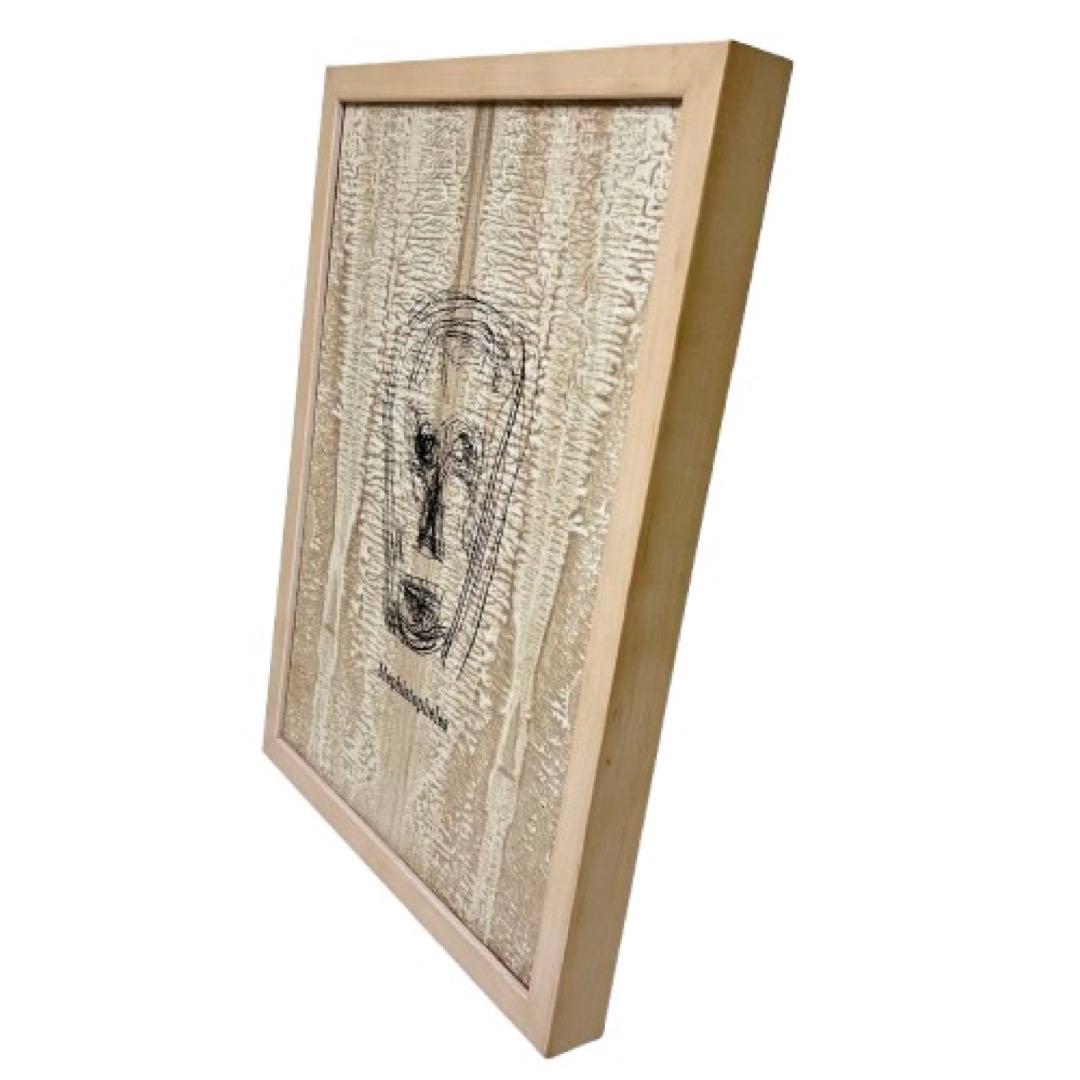 伊坂義夫1982年作品メフィストフェレス油彩キャンパスシルク仕上アートmi033