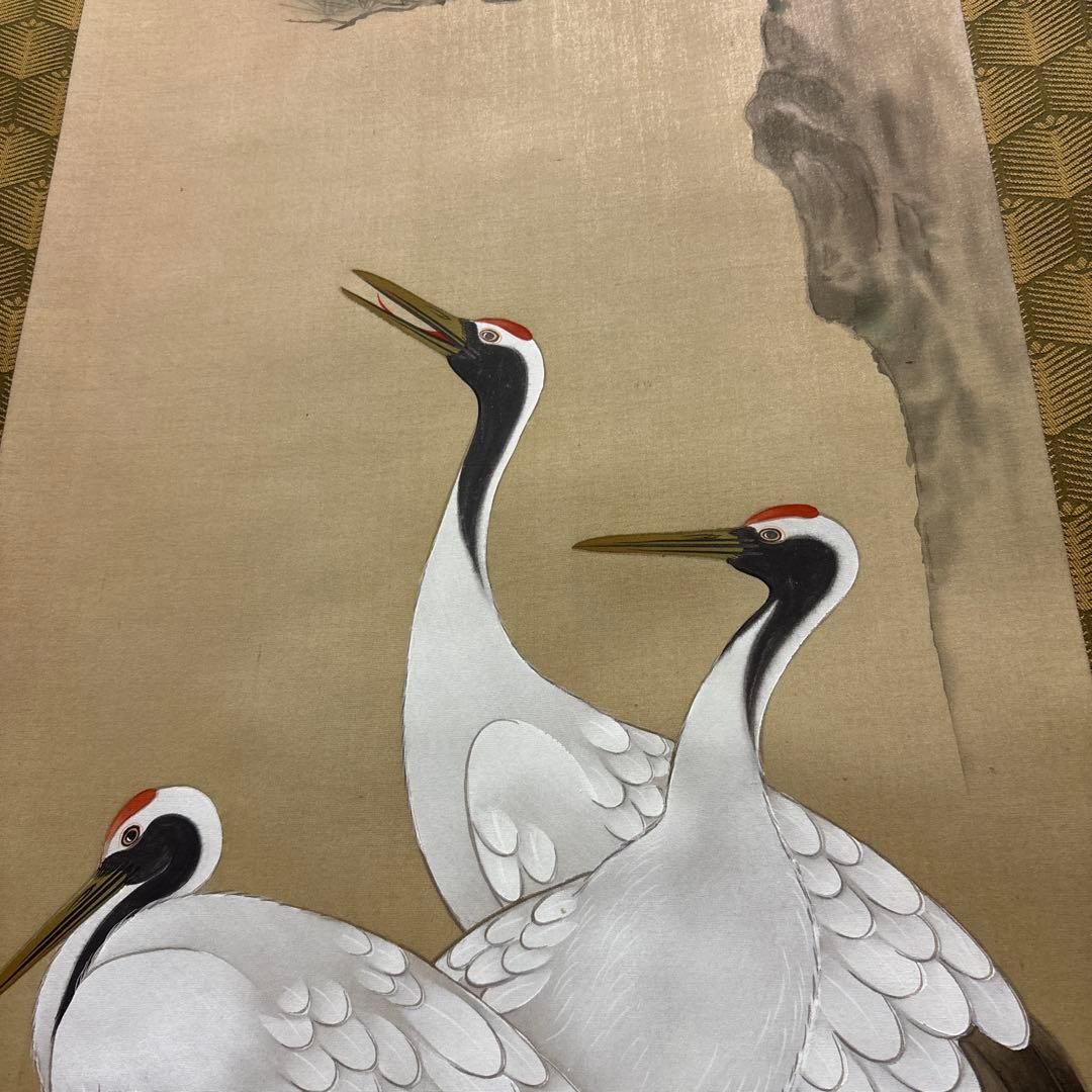 亀と梅の花 寿老人　3セット掛軸　　0121o84