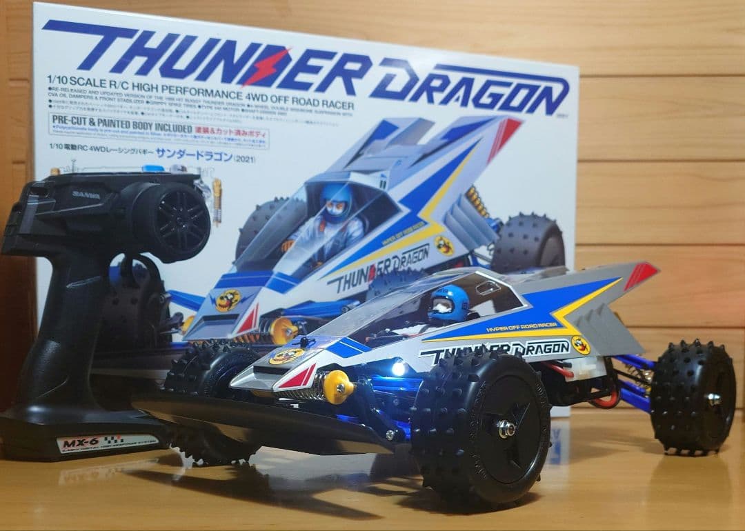 タミヤ電動RCカーNo.158サンダードラゴンLEDライト付プロポ…完成品セット