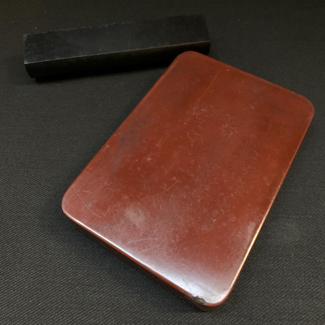 中国 骨董 硯 文鎮 箱 彫刻 書道 古 道具 文箱 漆 筆入 時代 美術