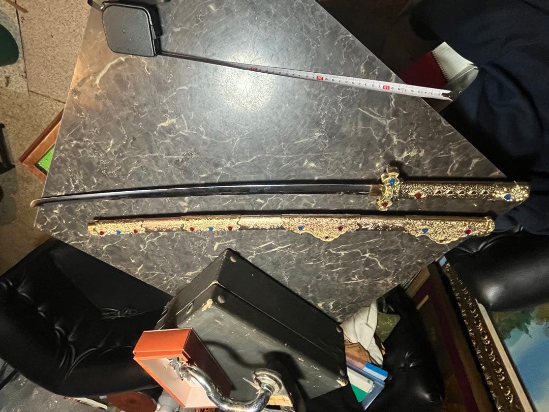 国宝梨地螺鈿金装飾剣、梨地螺鈿金装飾剣、模造刀、レプリカ、金メッキ