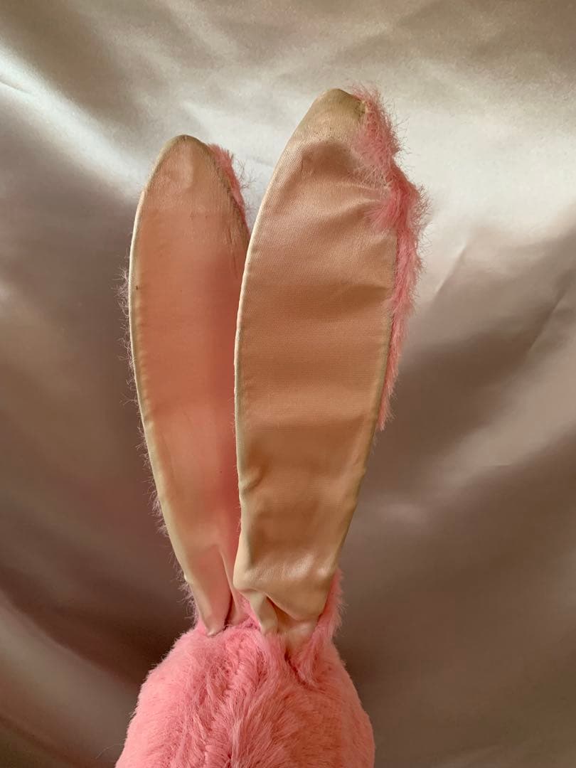 ビンテージドール　ピンクのキョロ目のバニー　うさぎ　ウサギ　bunny レトロ