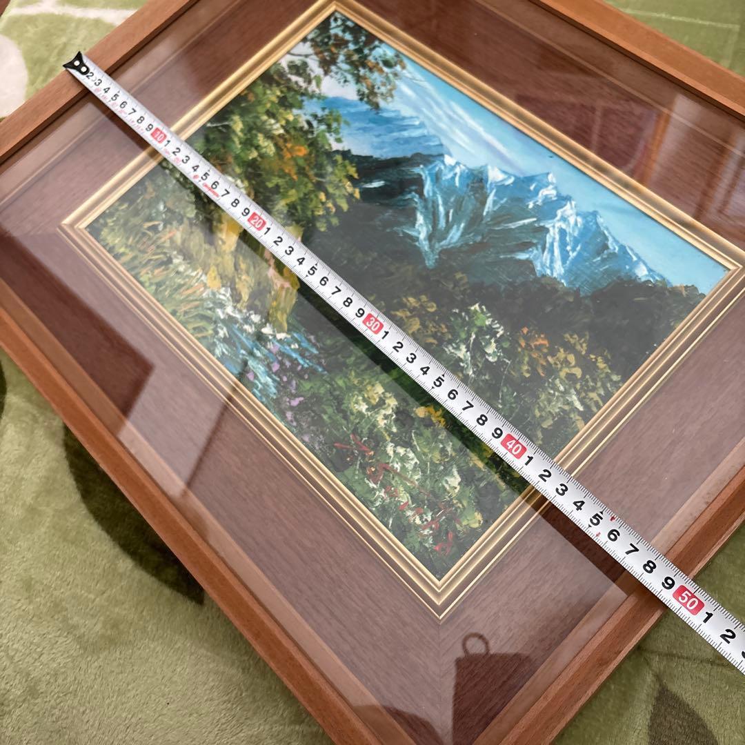 泉羽鶴美 油絵　南アルプス 百問洞と聖岳 F4 日本画