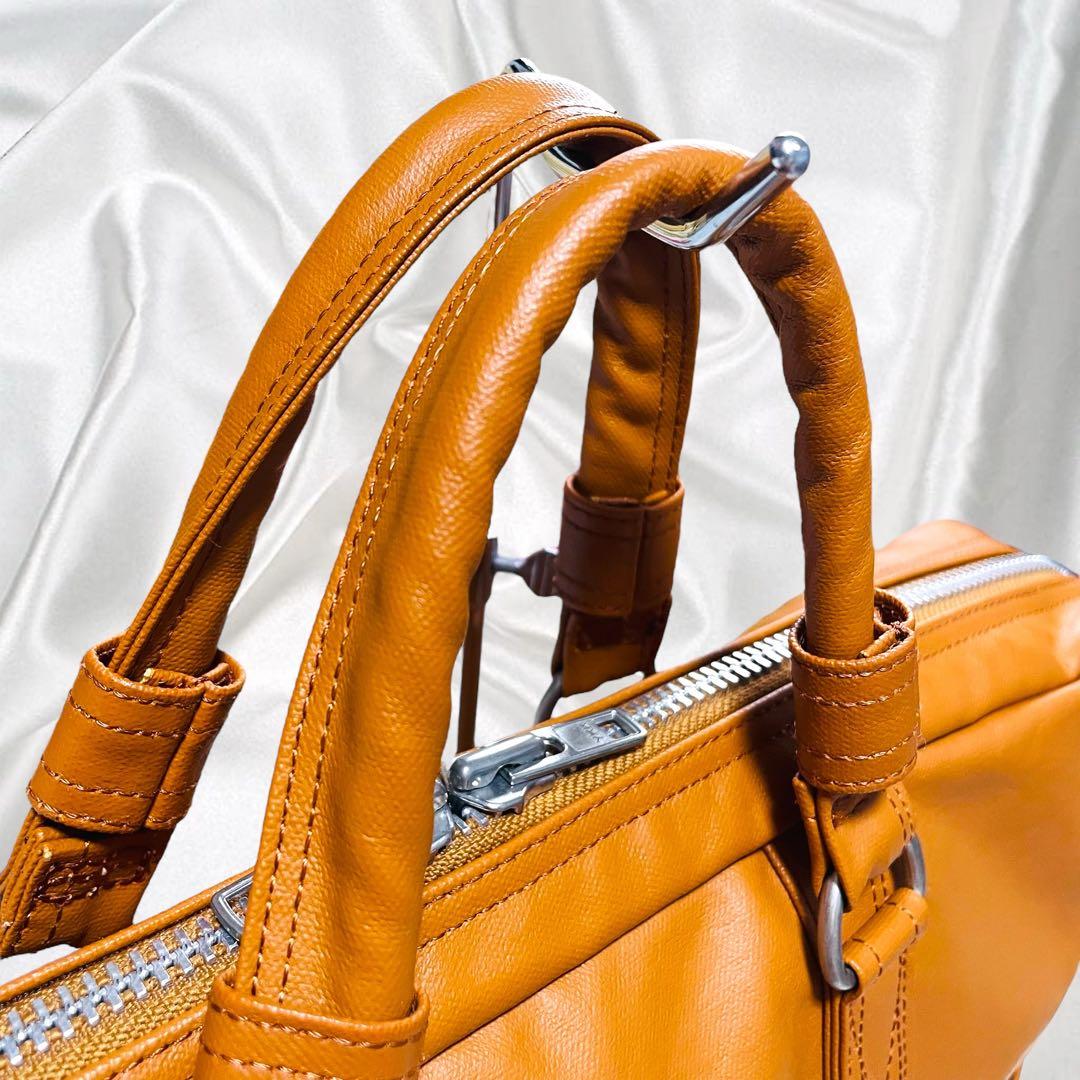 【PORTER】美品ポーター フリースタイル　ブリーフケース キャメル 撥水