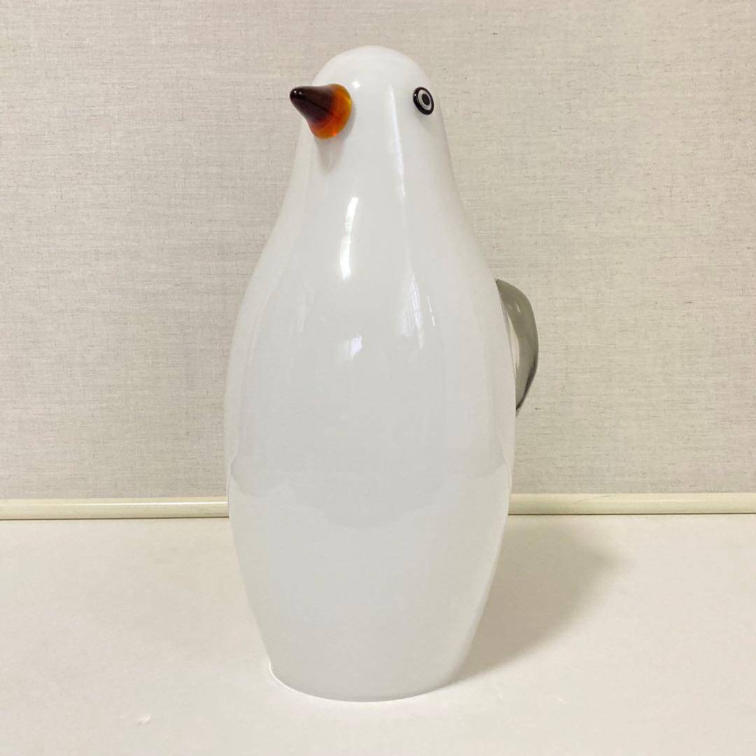 岩津ガラス ペンギン 置物 オブジェ ランプシェード スタンド 工芸品 レトロ