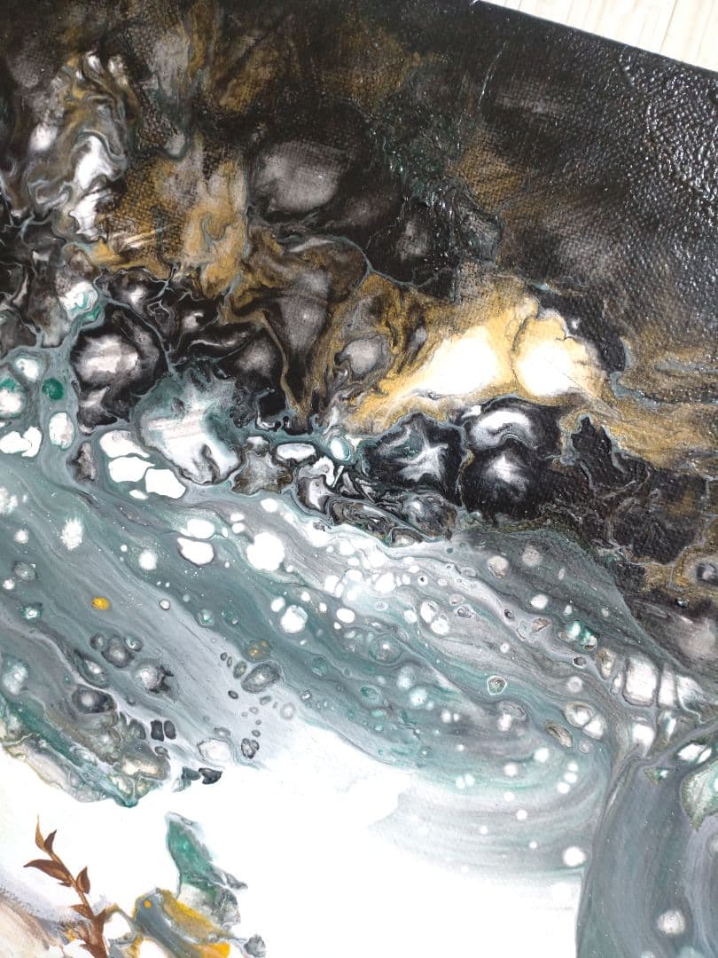 狐の油絵【軌跡】1点物の原画◆作者サイン入り/油彩画/F8号キャンバス