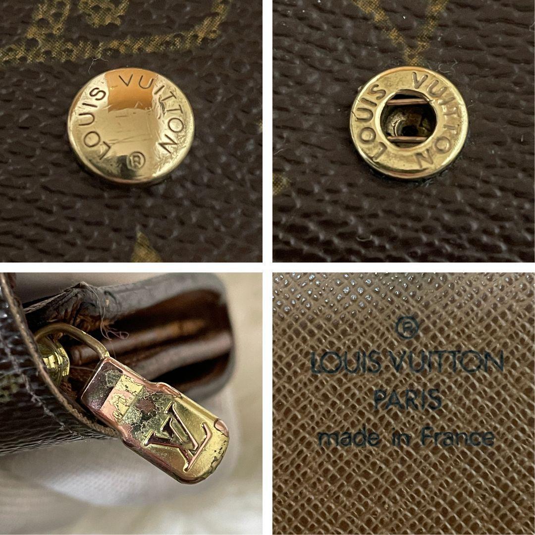 ルイヴィトン　ポルトモネビエトレゾール　折り財布　L字ジップ　モノグラム　PVC