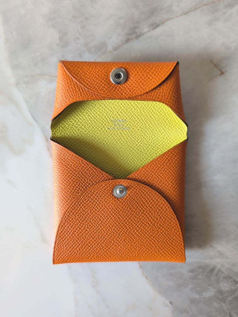 【新品未使用】HERMES バスティア エルメスオレンジ ライム