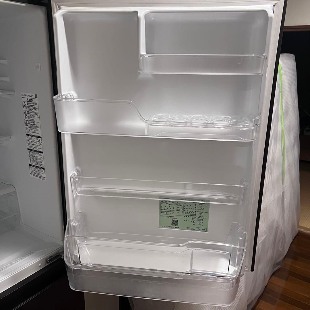 【美品】Panasonic 冷蔵庫 NR-C343GC-T 右開き 幅59cm