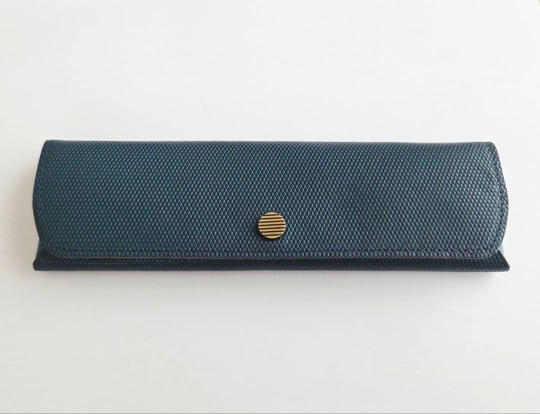 postalco ポスタルコ スリーペンケース コバルトブルー レザー
