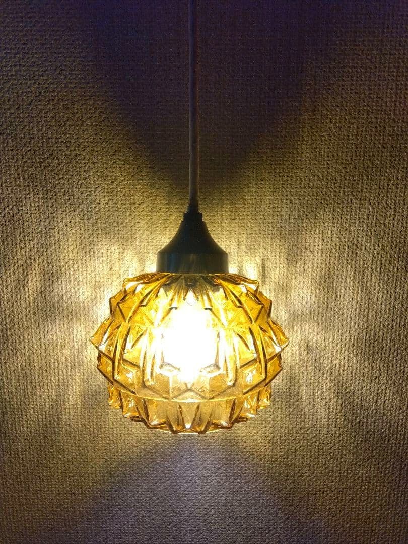 アンバーガラス製　 ペンダントライト