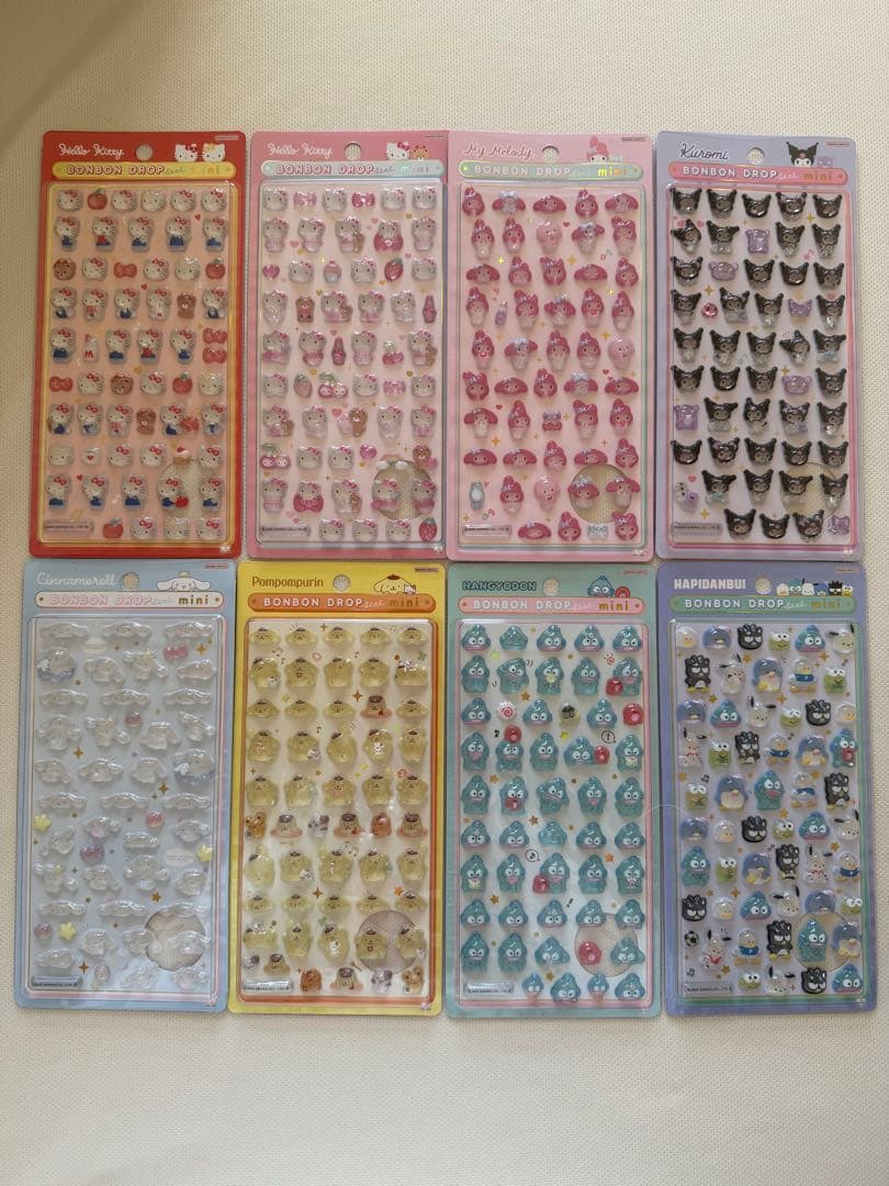 正規品 サンリオ ボンボンドロップシール mini ミニ 8種セット