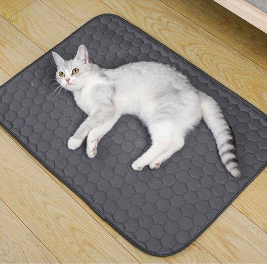 Ｌ グレー シート トイレ　洗える　ペット　犬　猫　吸水　マット　2枚