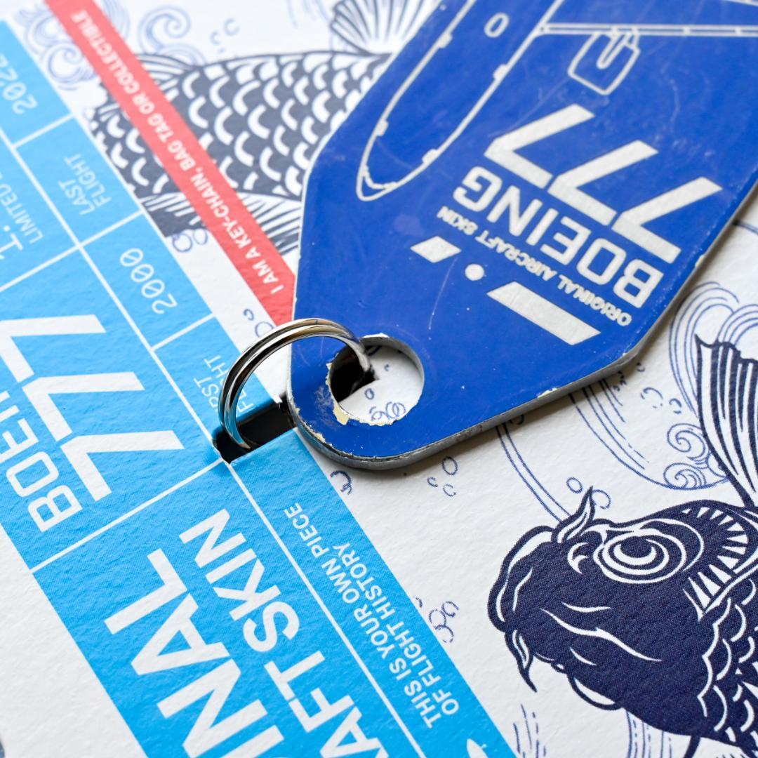 全日空 ANA B777 キーホルダー Aviationtag ブルー