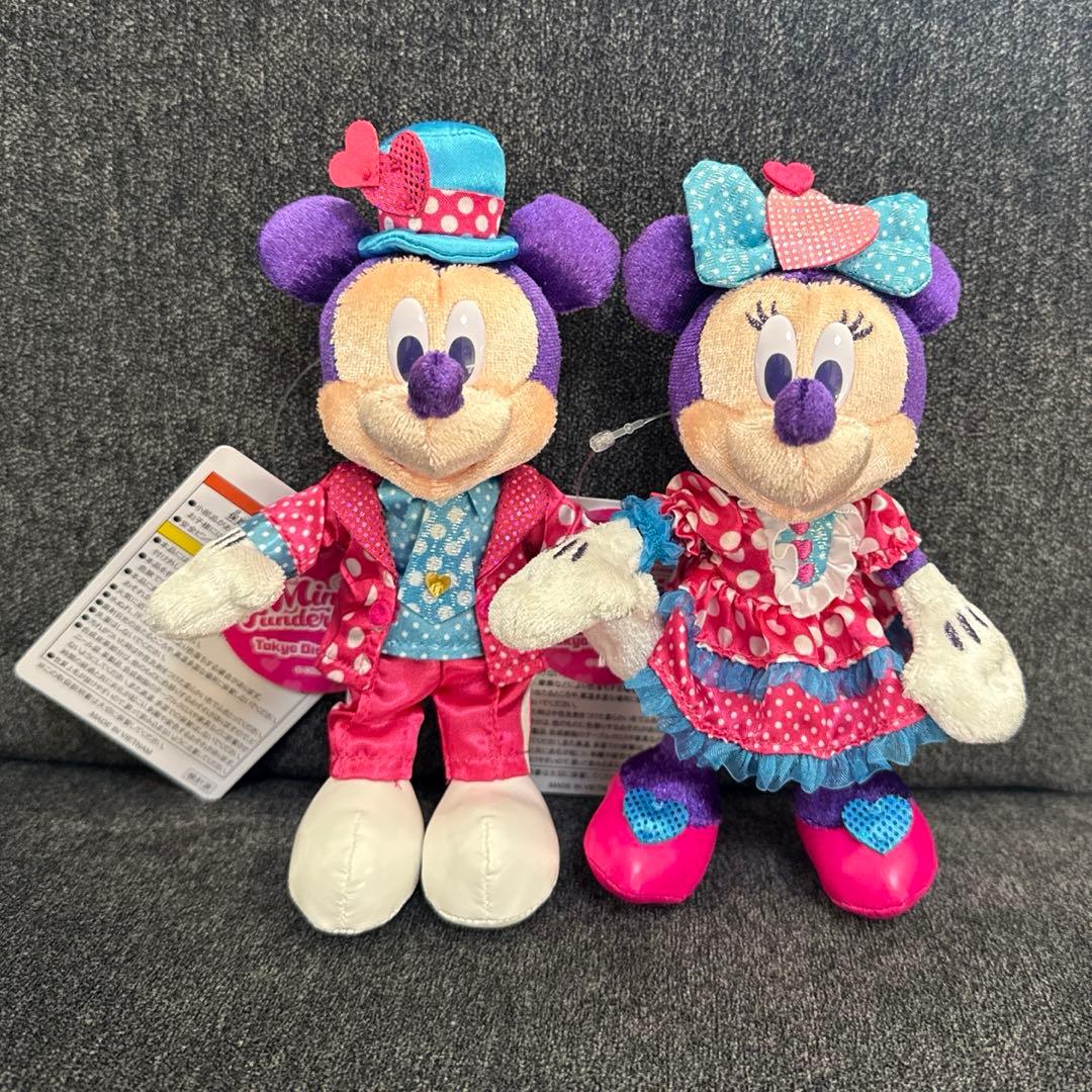 ディズニー　パルパルーザ　ぬいぐるみバッジ　ミッキー　ミニー　ペア　ラスト