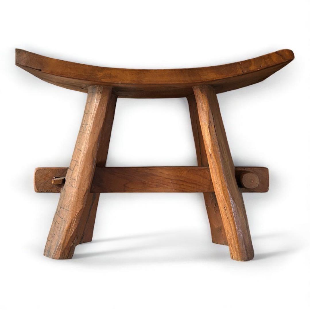 【値下げ相談可】木製無垢スツール 和モダン家具 玄関ベンチ 花台 インテリア