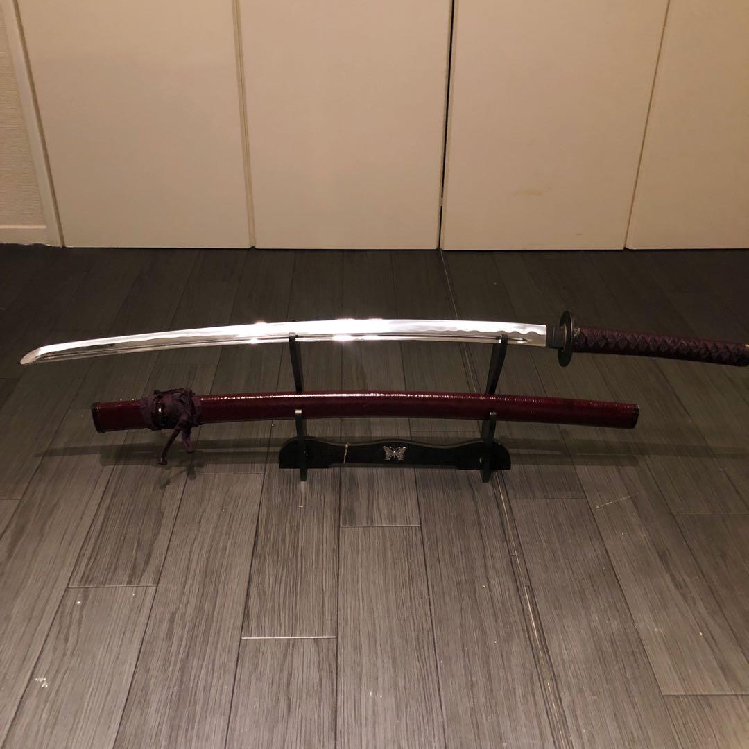 高級居合刀　高級模造刀　樋入り　茶拵え　亜合金刀身　名刀