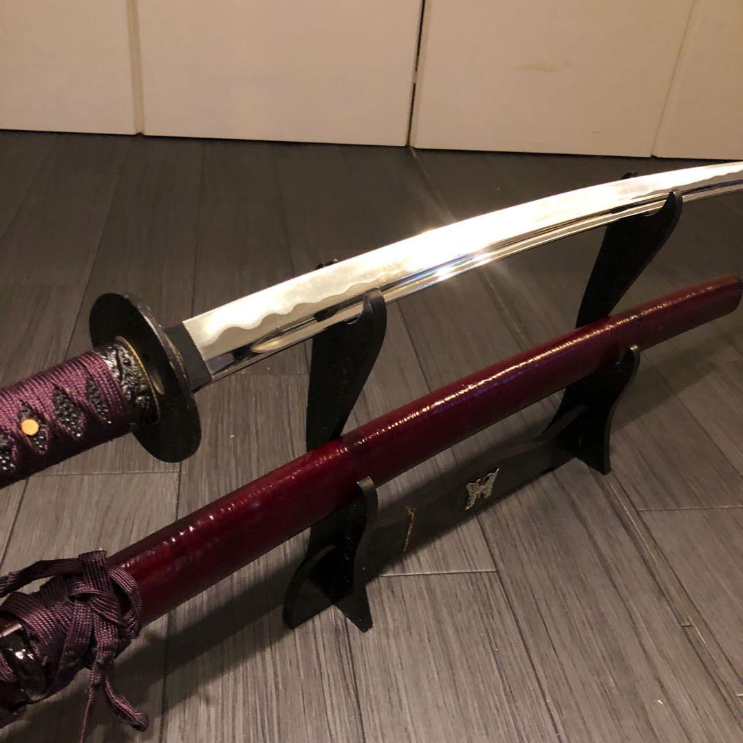 高級居合刀　高級模造刀　樋入り　茶拵え　亜合金刀身　名刀