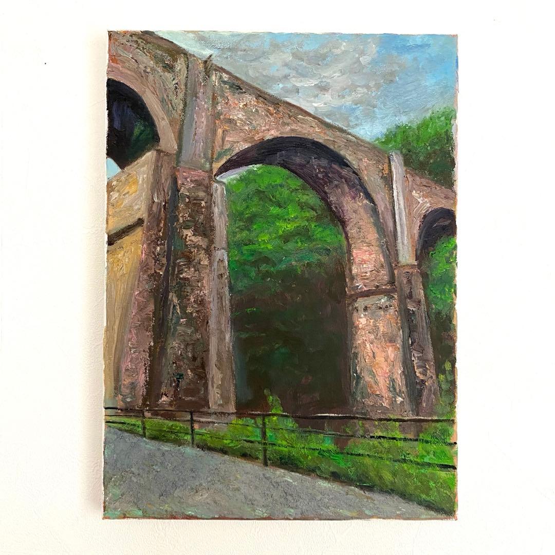 めがね橋 F4 油彩画 風景画 絵画 oil painting art