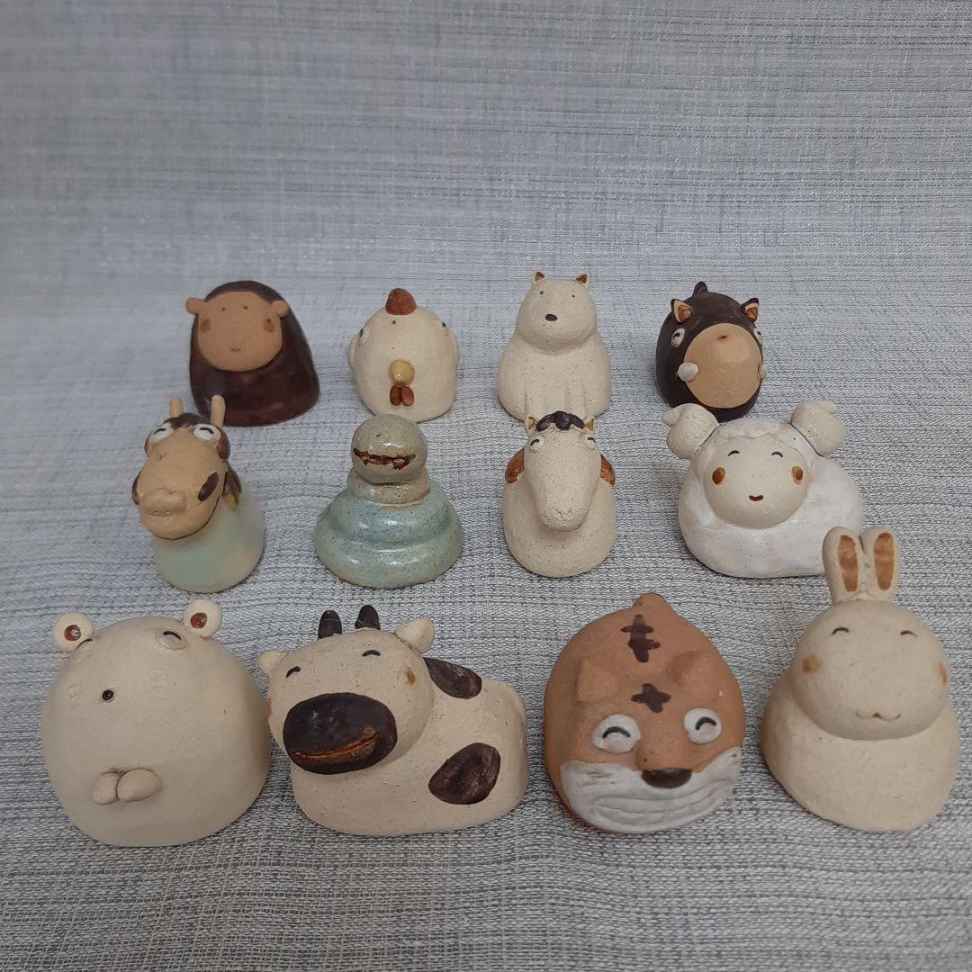 お値下げ中！十二支飾り サバイディー 羽田桂子 常滑焼 干支 陶器 コンパクト