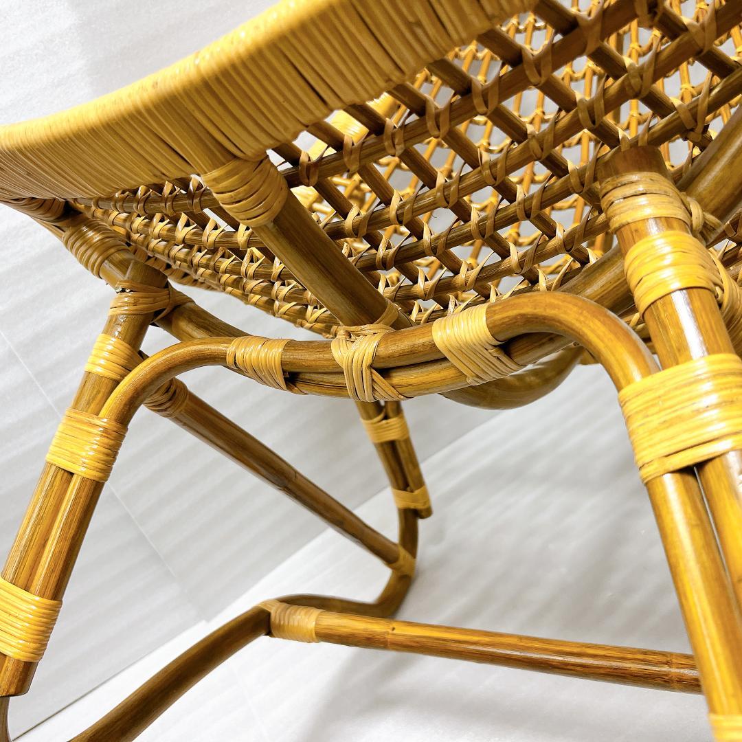 【良品✨送料無料】ラタンチェア 籐 椅子 アジアン家具 バリ風②