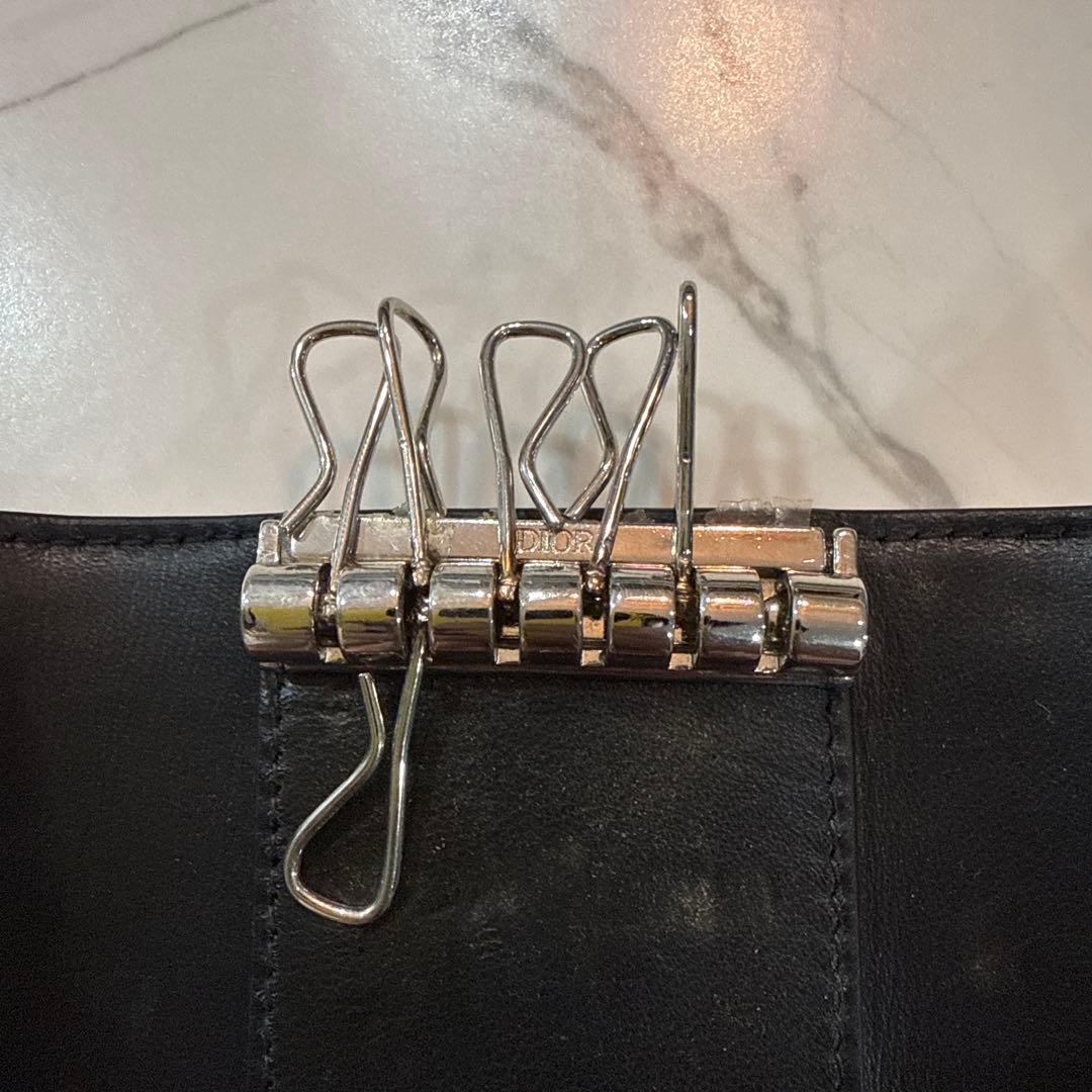 Dior ブラック レザー キーケース