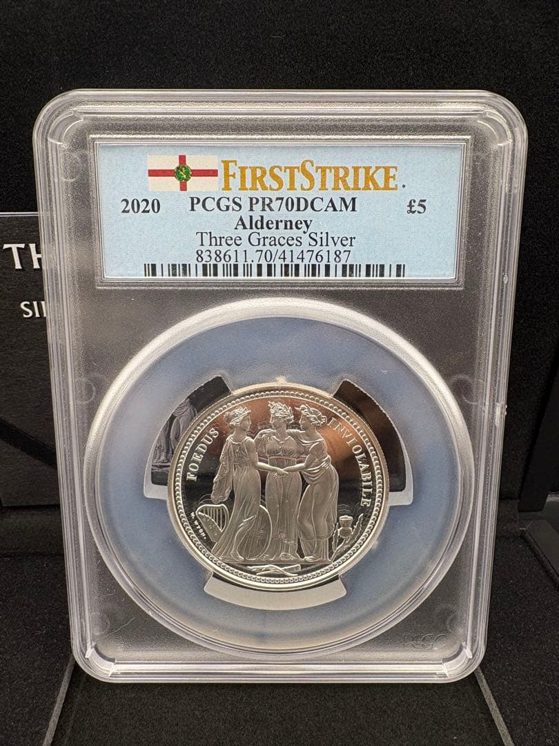 2020 スリーグレイセス 5ポンドプルーフ銀貨 オルダニー