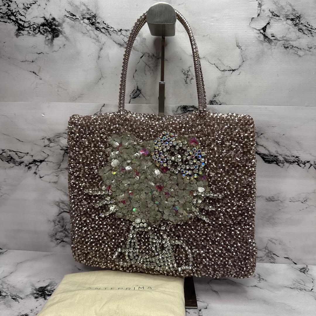 (美品)大人気、アンテプリマ、ワイヤーバッグ、人気コラボ、サンリオ、キティー