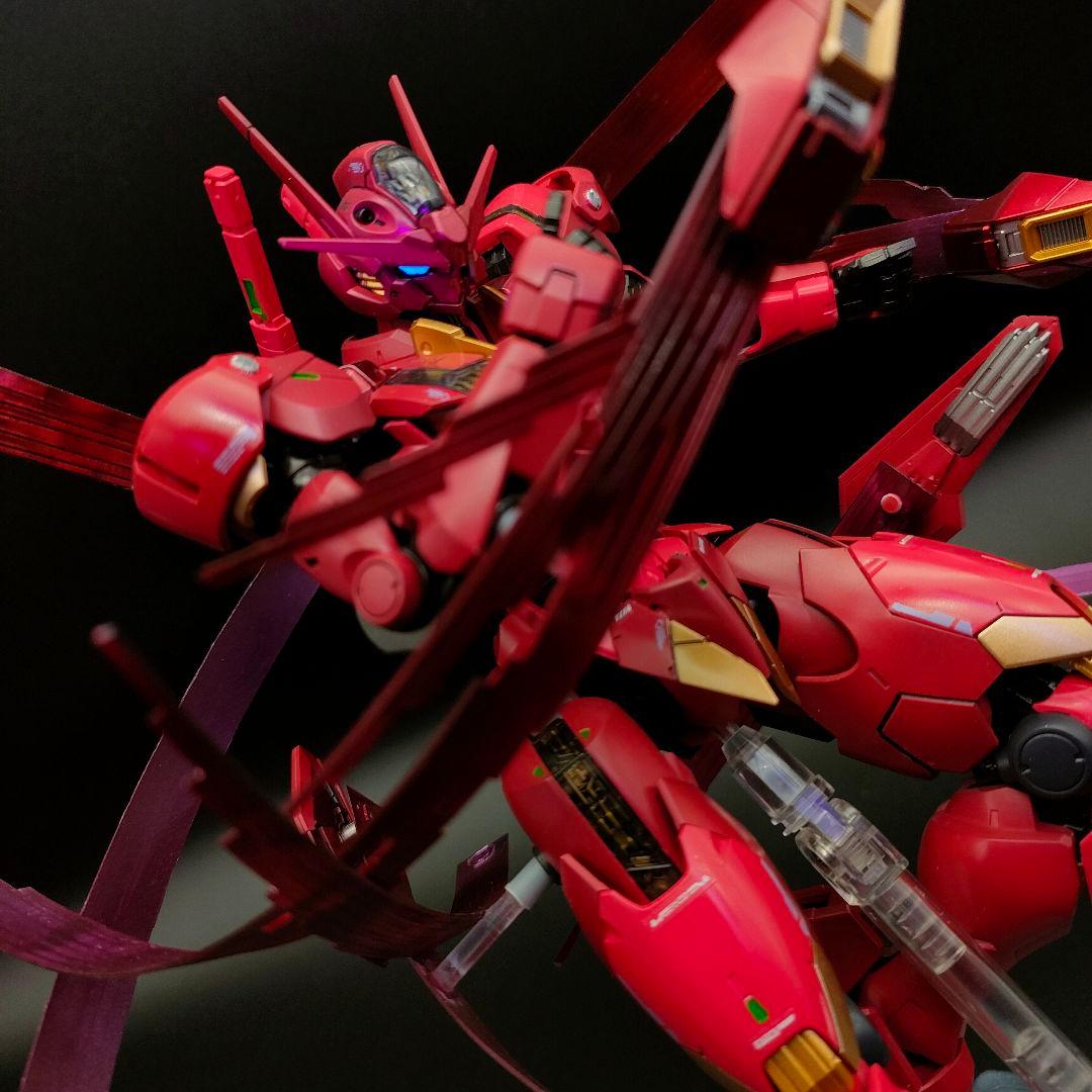 水星の魔女　ガンダムエアリアル　フルメカニクス　赤いガンダム　【全塗装完成品】